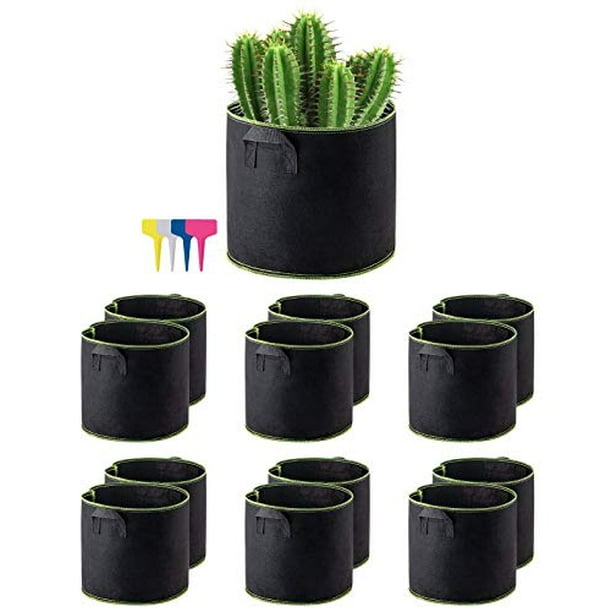 Future Way 5 Gallon Grow Bags with Plant Labels 12-Pack Heavy Duty Fabric Pots with Handles Future Way 5 Gallon Grow Bags with Plant Labels 12-Pack Heavy Duty Fabric Pots with Handles